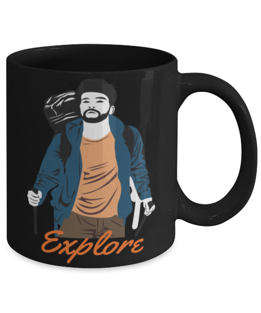 Explore the Unseen, black Coffee Mug, Coffee Cup 11oz. Model 60071
