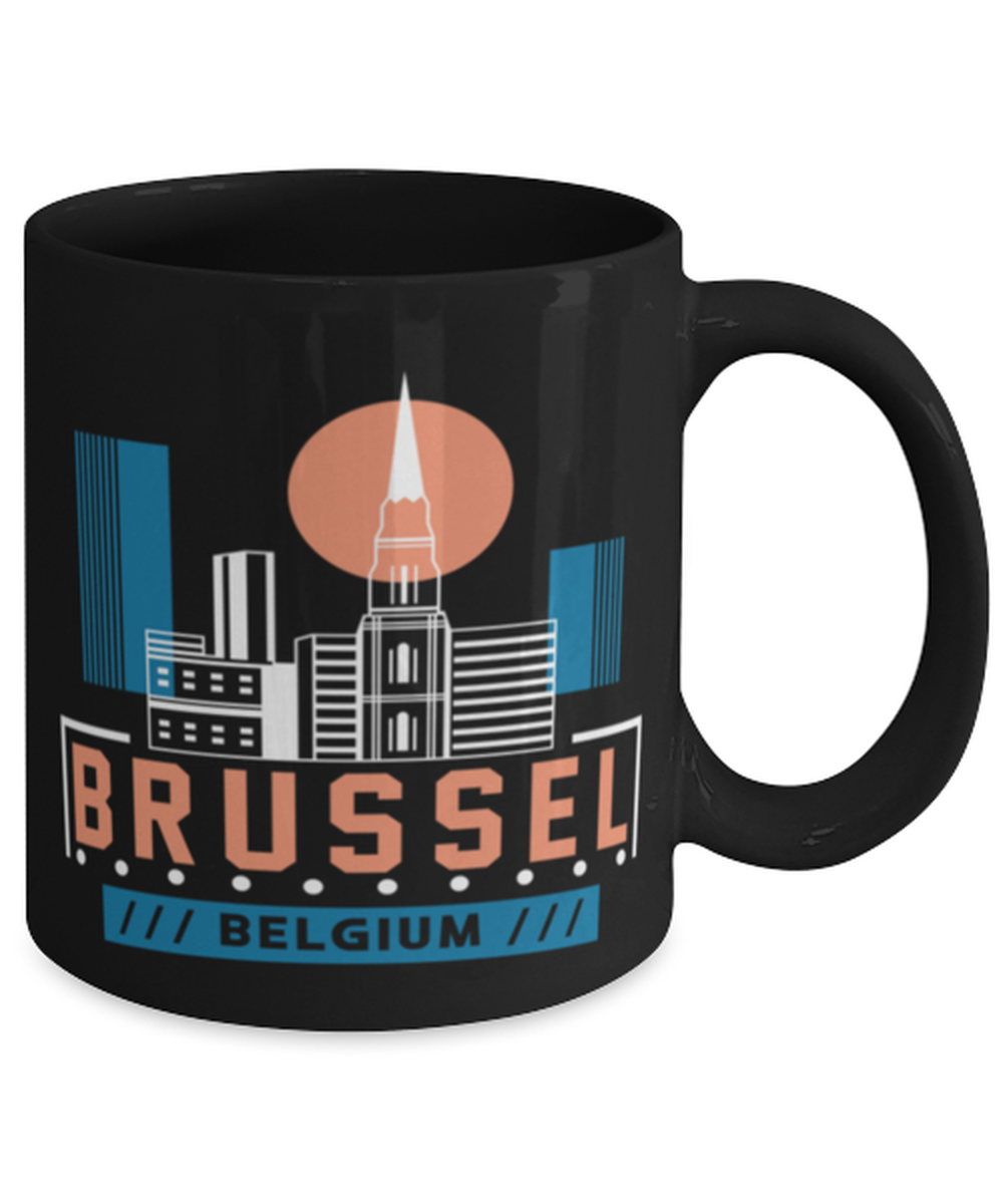 Brussel, black Coffee Mug, Coffee Cup 11oz. Model 60082