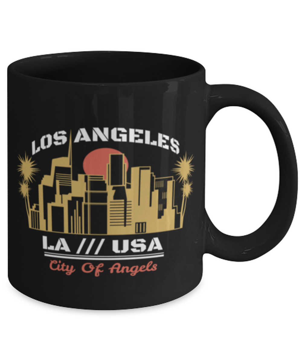 Los Angeles, black Coffee Mug, Coffee Cup 11oz. Model 60082