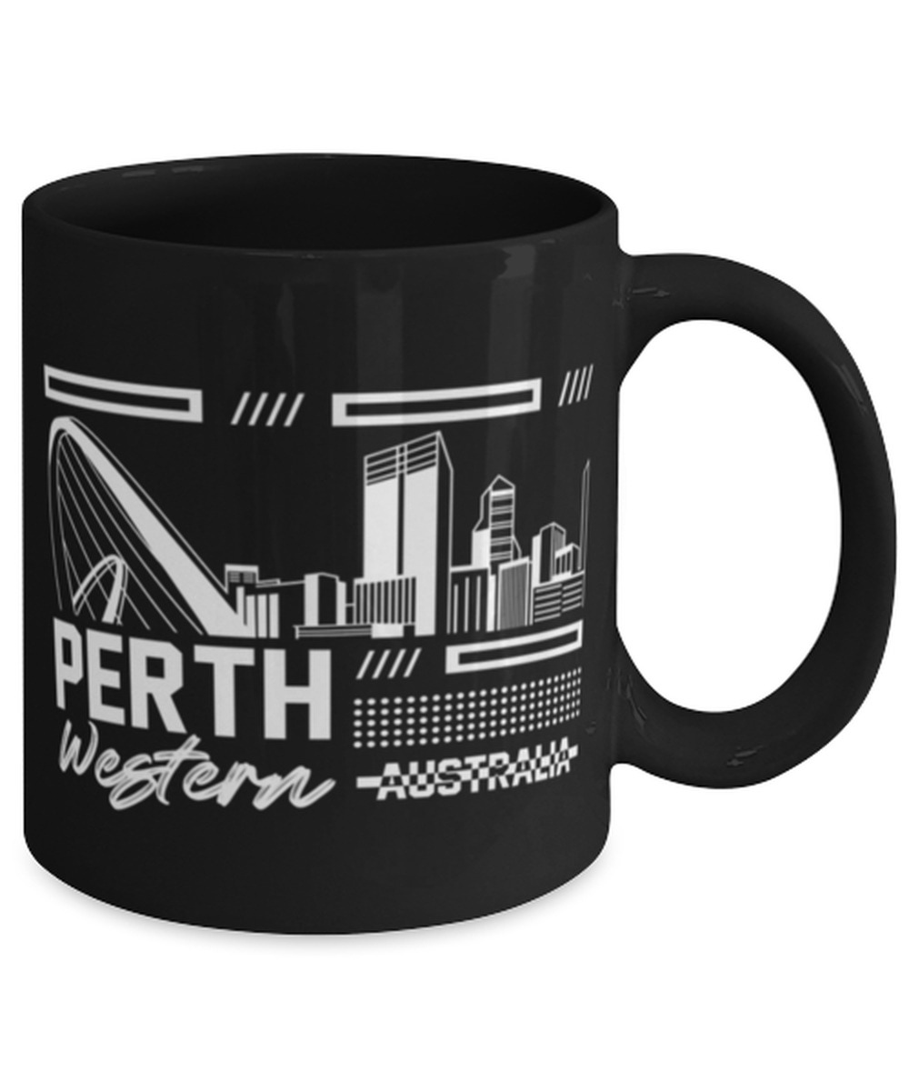 Perth, black Coffee Mug, Coffee Cup 11oz. Model 60082