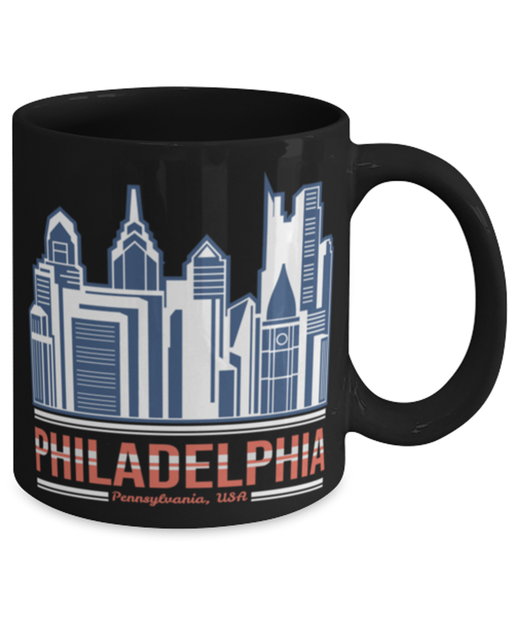 Philadelphia, black Coffee Mug, Coffee Cup 11oz. Model 60082