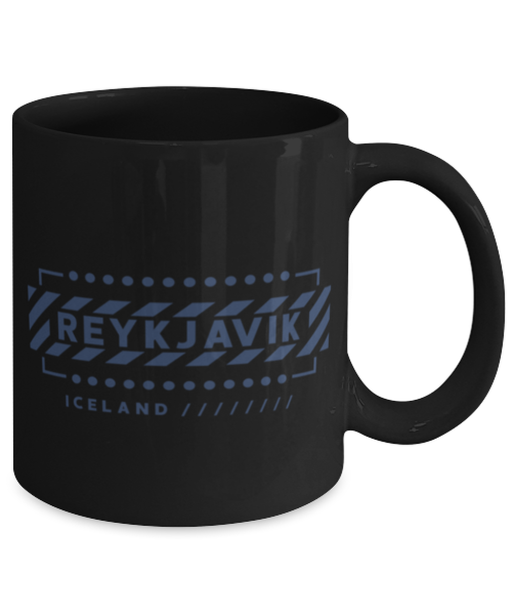 Reykjavik, black Coffee Mug, Coffee Cup 11oz. Model 60082