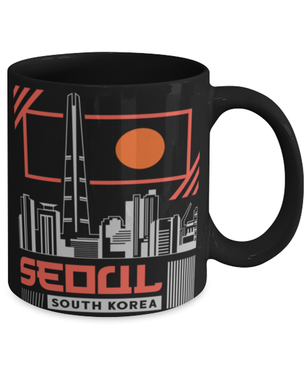 Seoul, black Coffee Mug, Coffee Cup 11oz. Model 60082