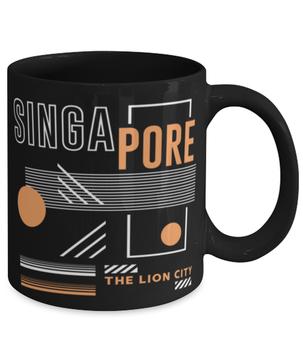 Singapore, black Coffee Mug, Coffee Cup 11oz. Model 60082