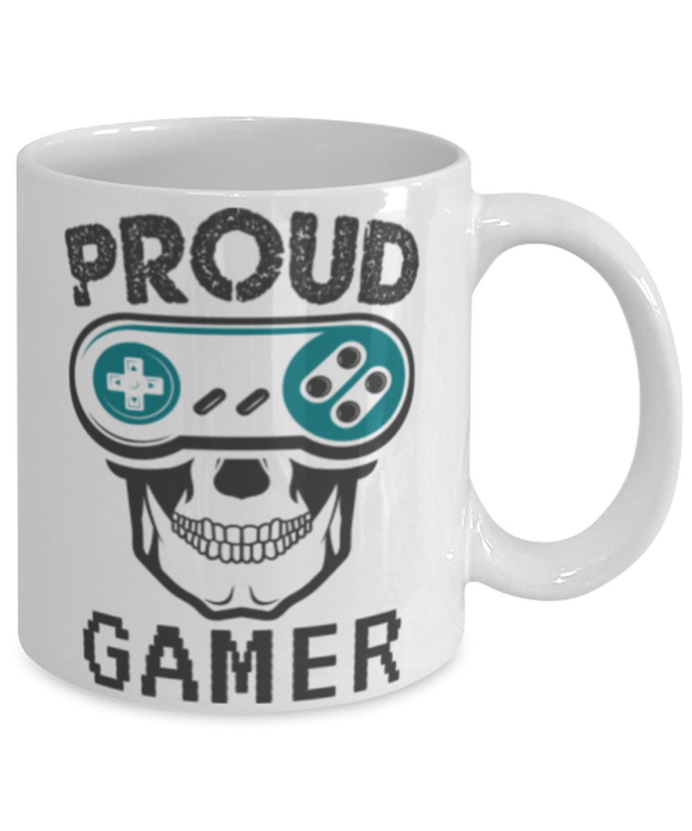 Proud Gamer, white Coffee Mug, Coffee Cup 11oz. Model 60089