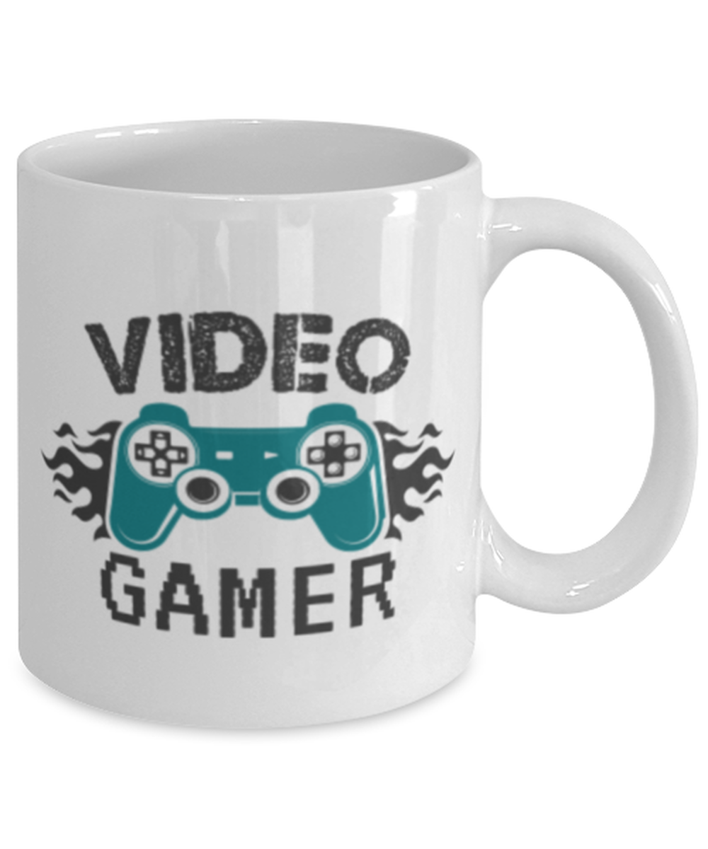 Video Gamer, white Coffee Mug, Coffee Cup 11oz. Model 60089