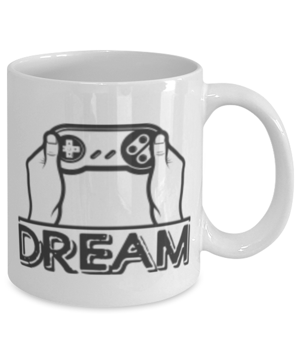 dream gaming, white Coffee Mug, Coffee Cup 11oz. Model 60089