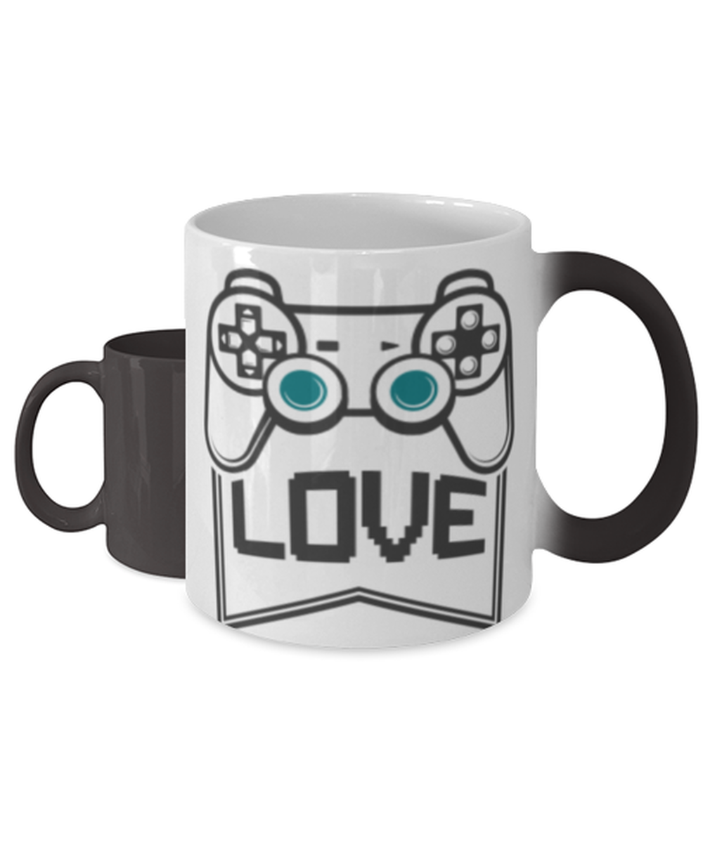 Gamer ON, Heat Sensitive Color Changing Coffee Mug, Magic Coffee Cup. Model 60089