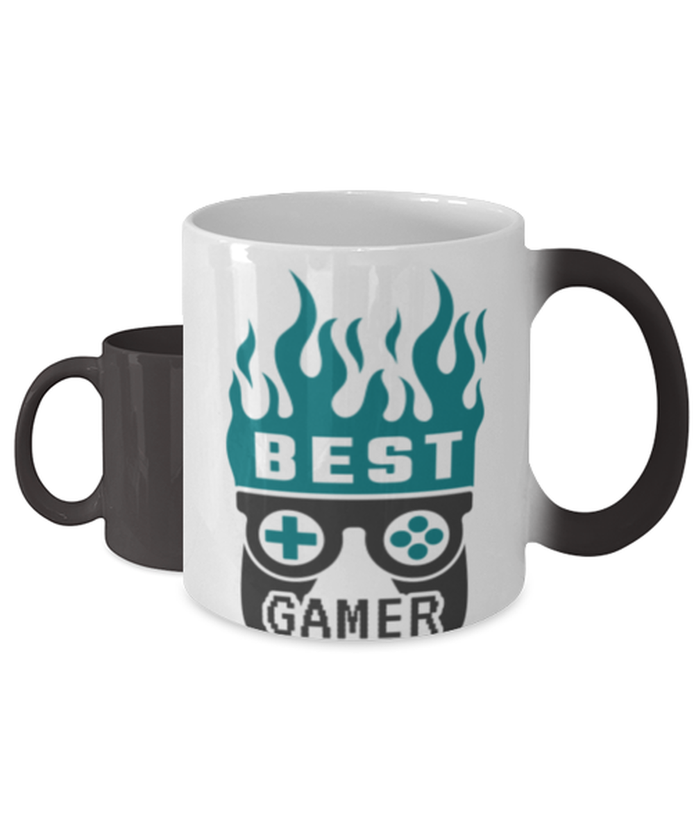 Best Gamer, Heat Sensitive Color Changing Coffee Mug, Magic Coffee Cup. Model 60089
