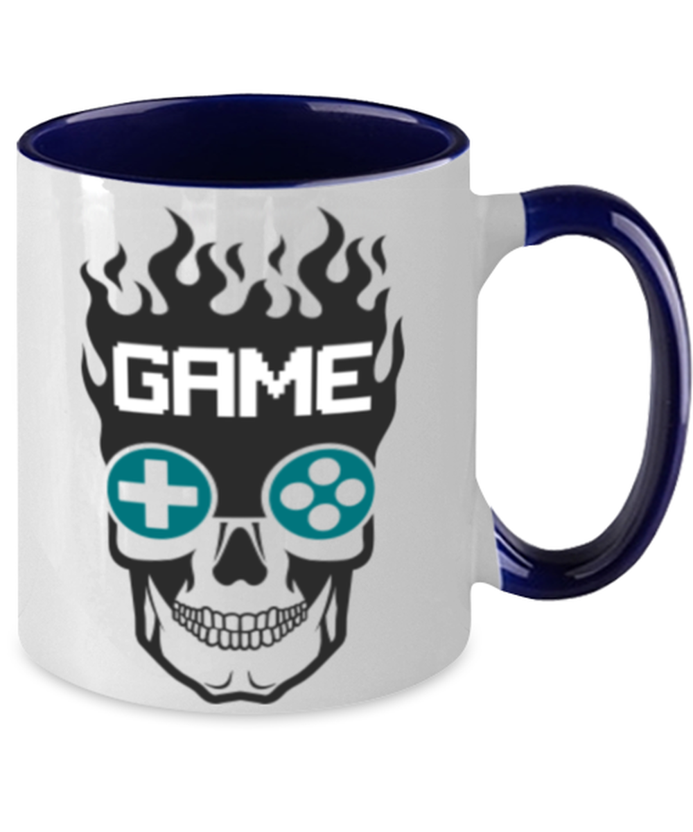 game, navy Two Tone Coffee Mug. Model 60089