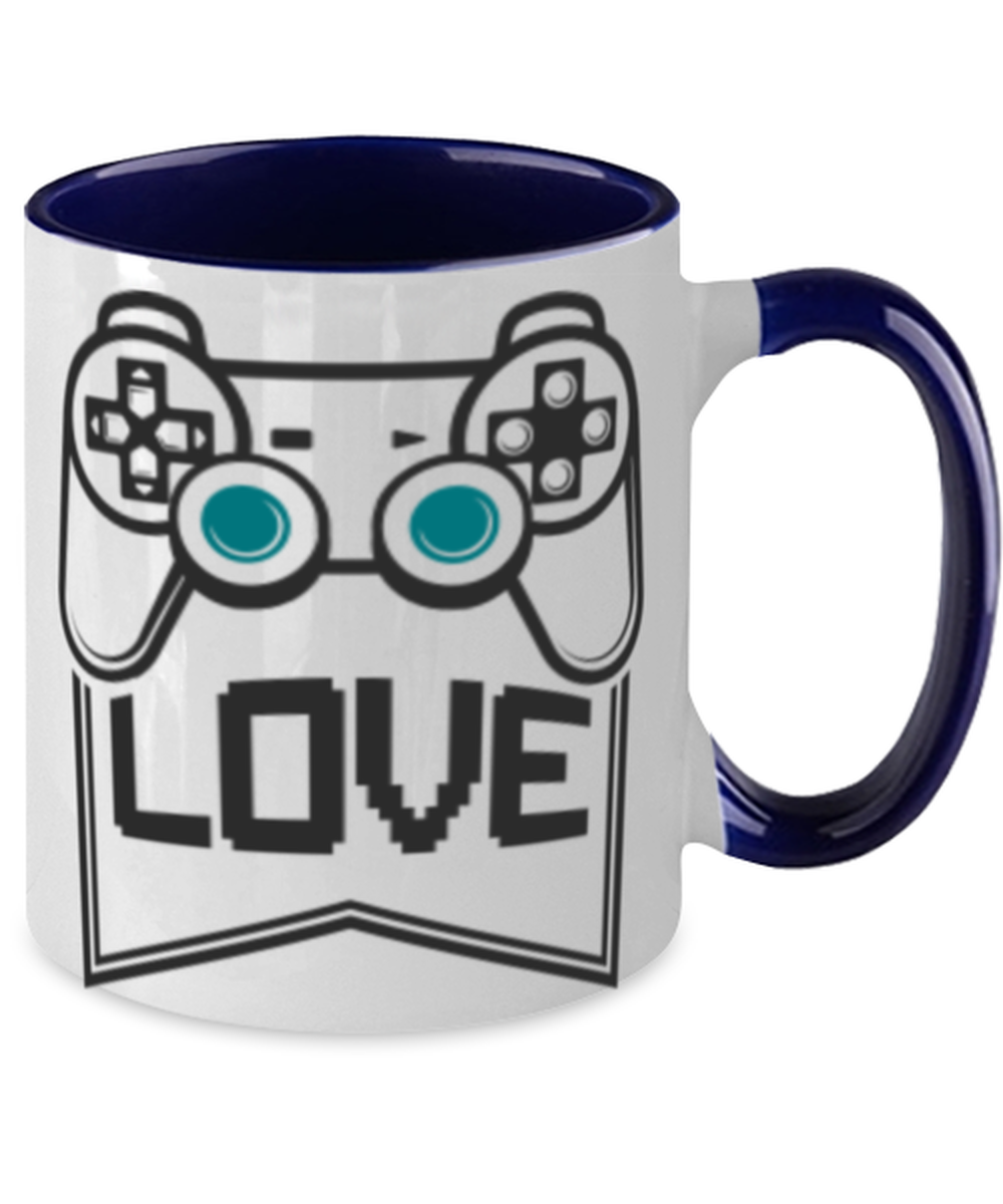 Gamer ON, navy Two Tone Coffee Mug. Model 60089