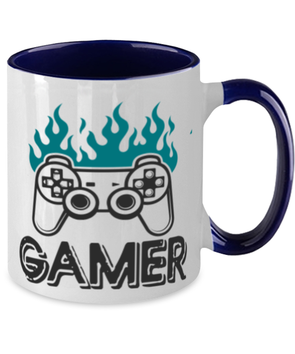 gamer, navy Two Tone Coffee Mug. Model 60089