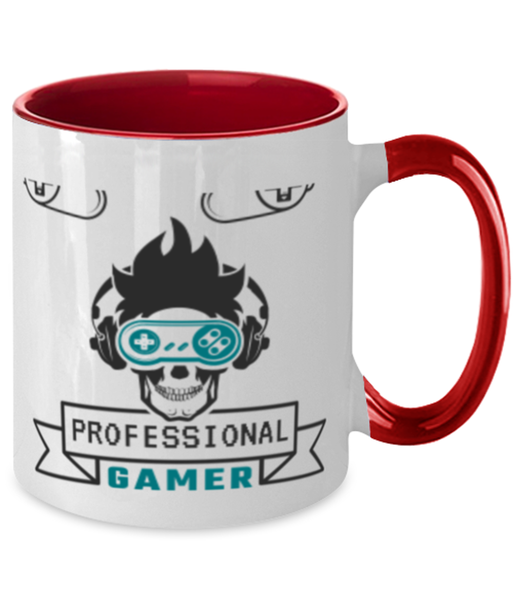 Professional gamer, red Two Tone Coffee Mug. Model 60089