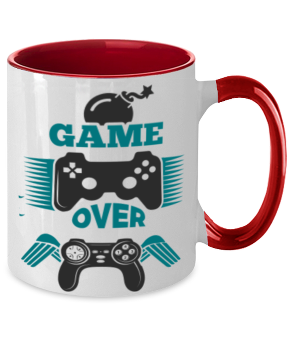 game over, red Two Tone Coffee Mug. Model 60089