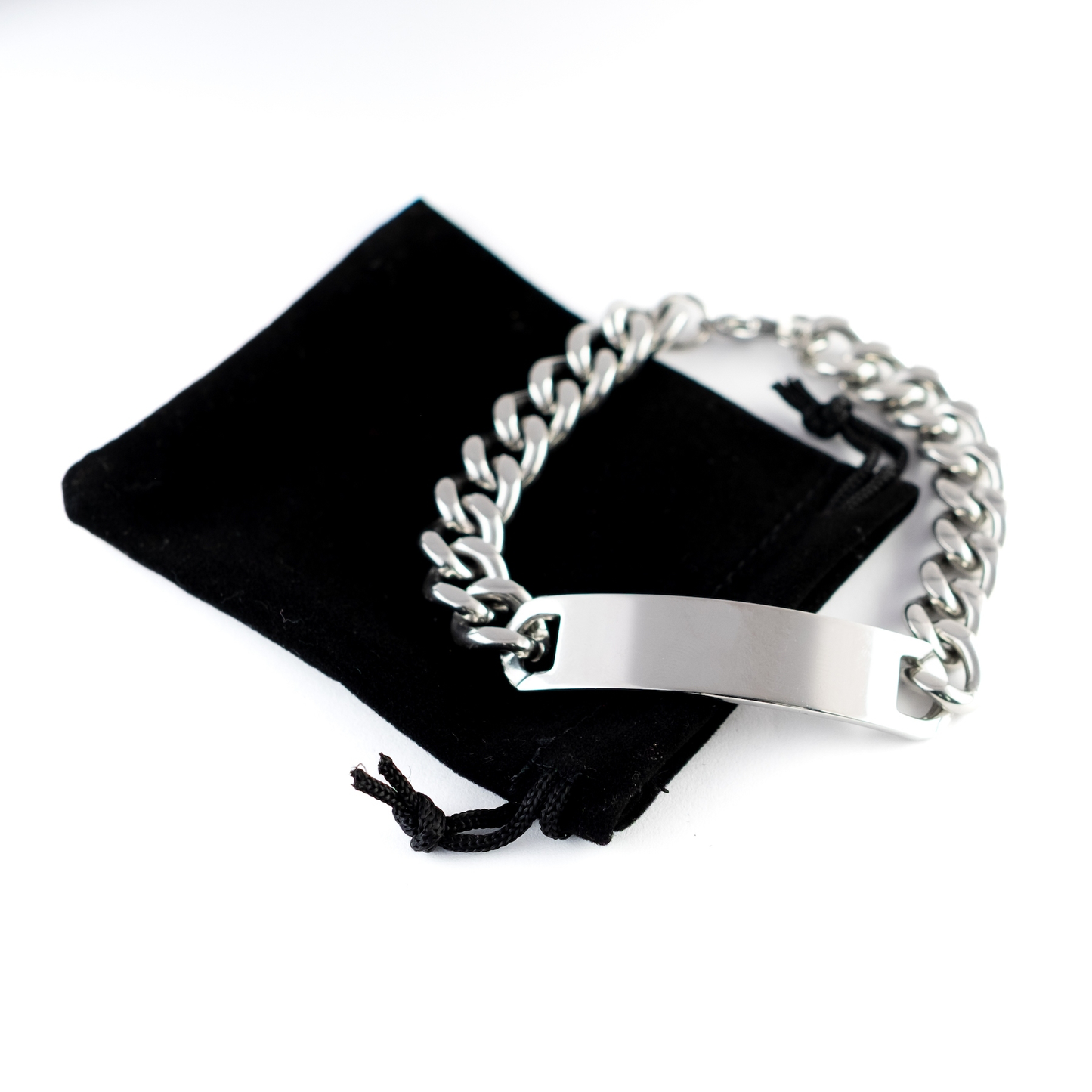 Let Love Lead, Cuban Chain Stainless Steel Bracelet. Model 60054