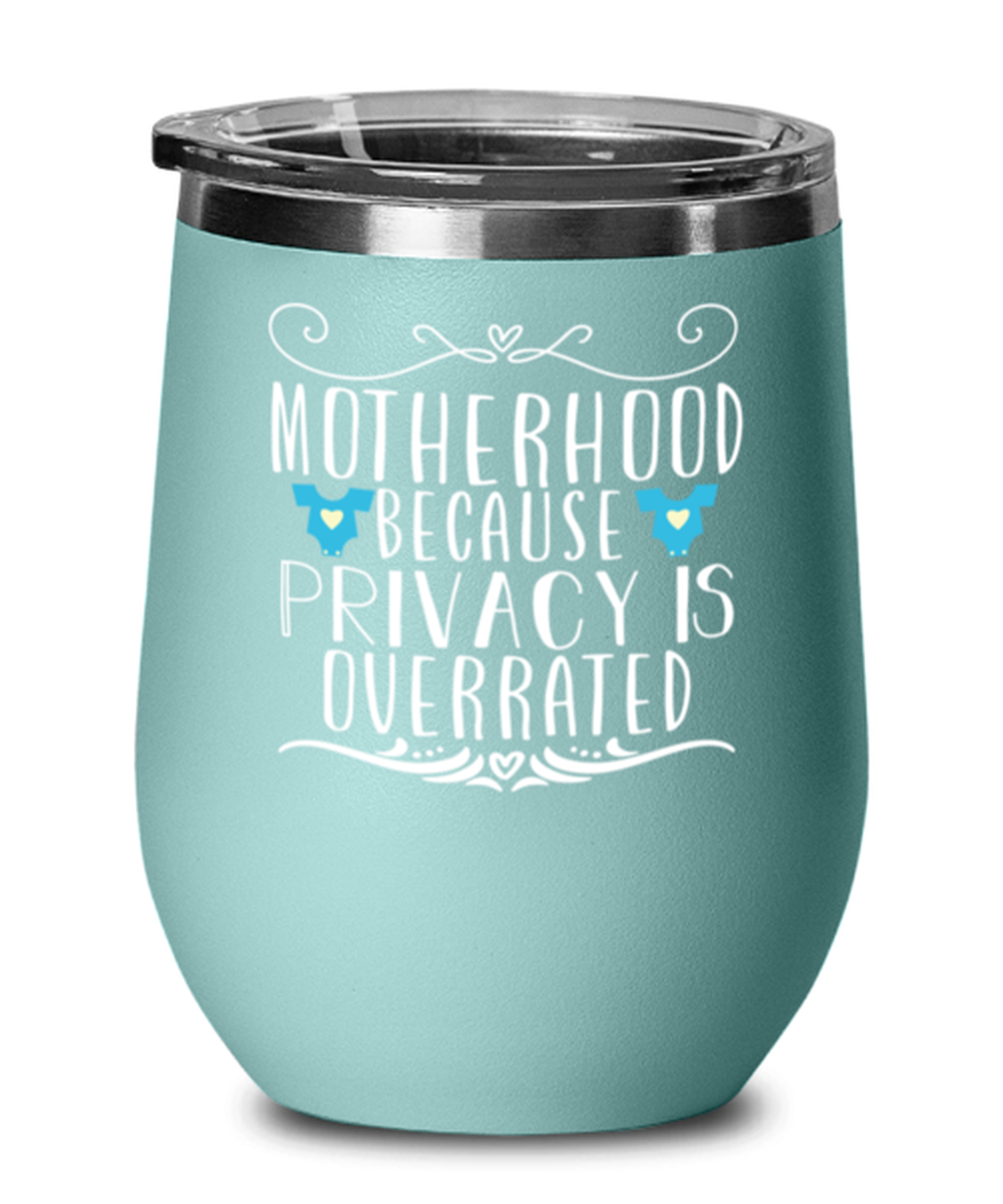 Motherhood, teal Wineglass. Model 60043