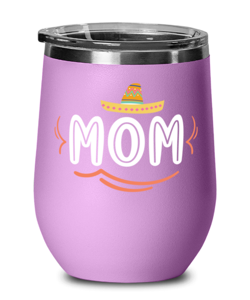 MOM, light purple Wineglass. Model 60043