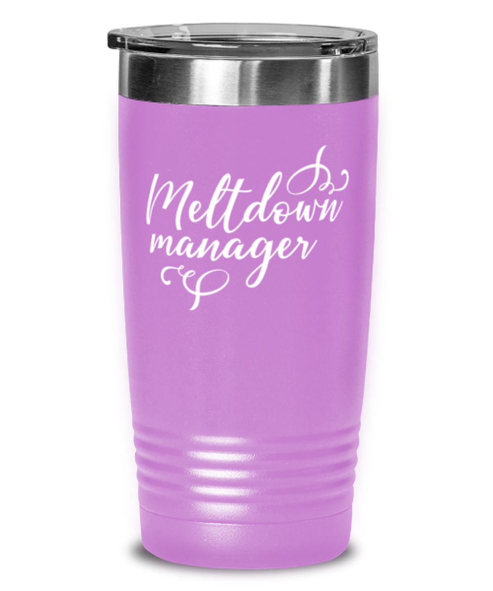 Meltdown manager, light purple Tumbler 20oz. Model 60046