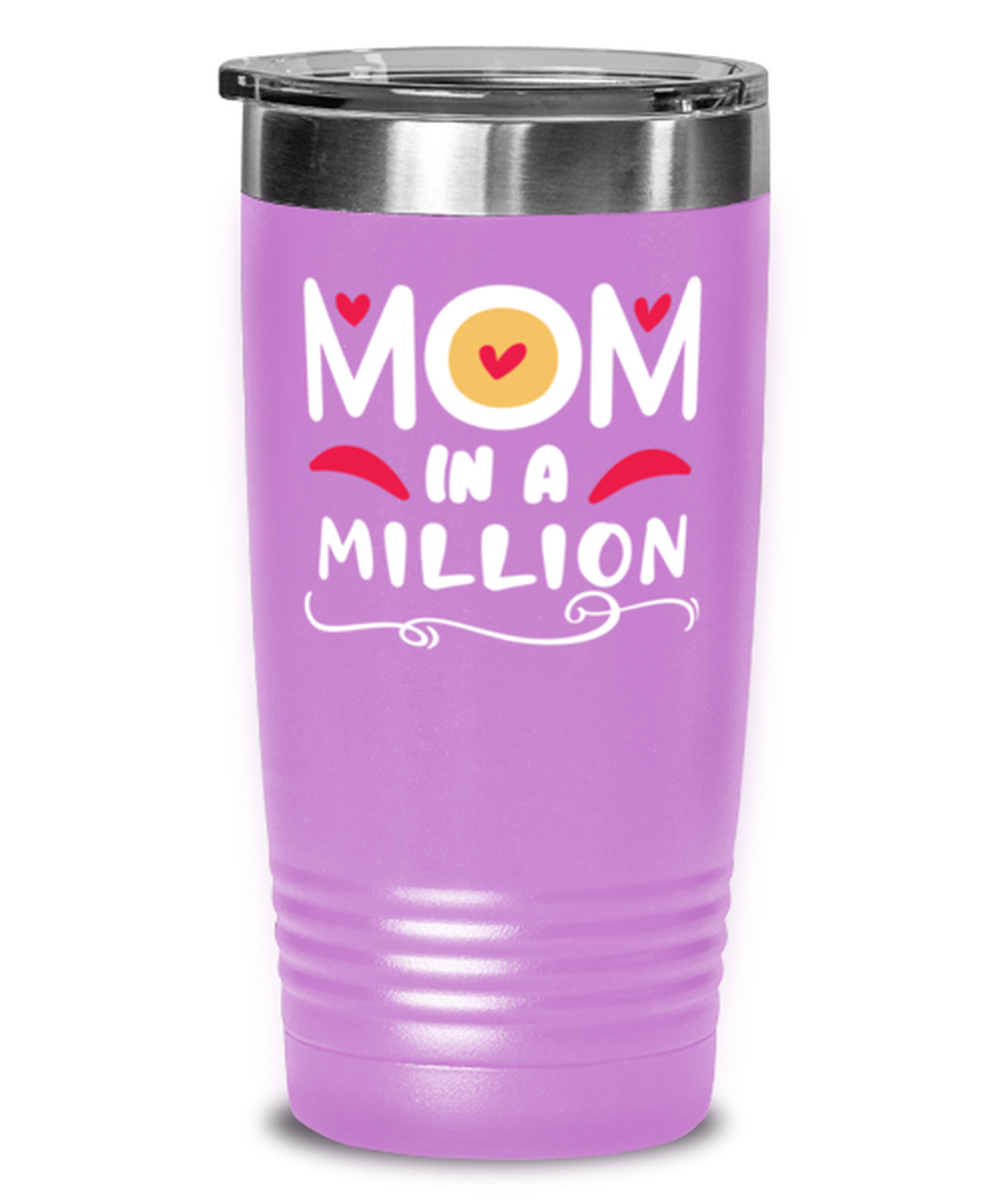Mom in a million, light purple Tumbler 20oz. Model 60046