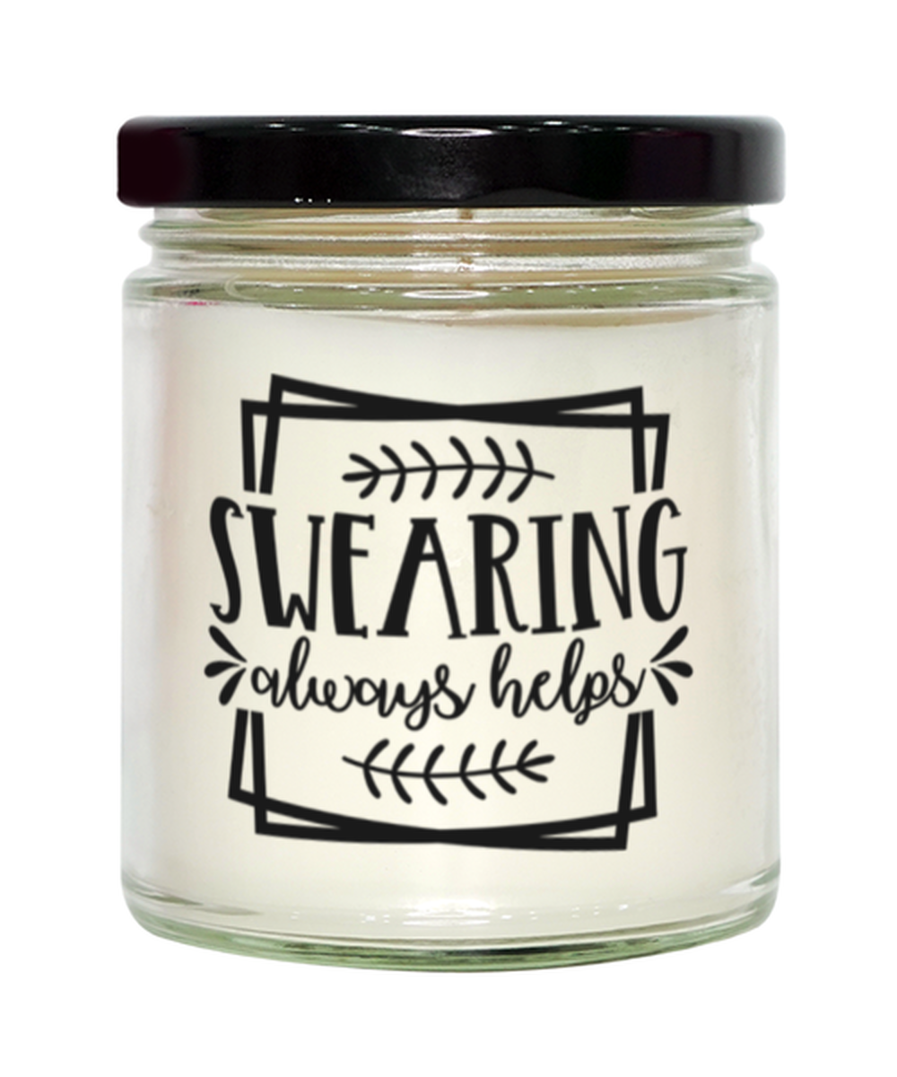 Swearing Always Helps, vanilla candle. Model 60050