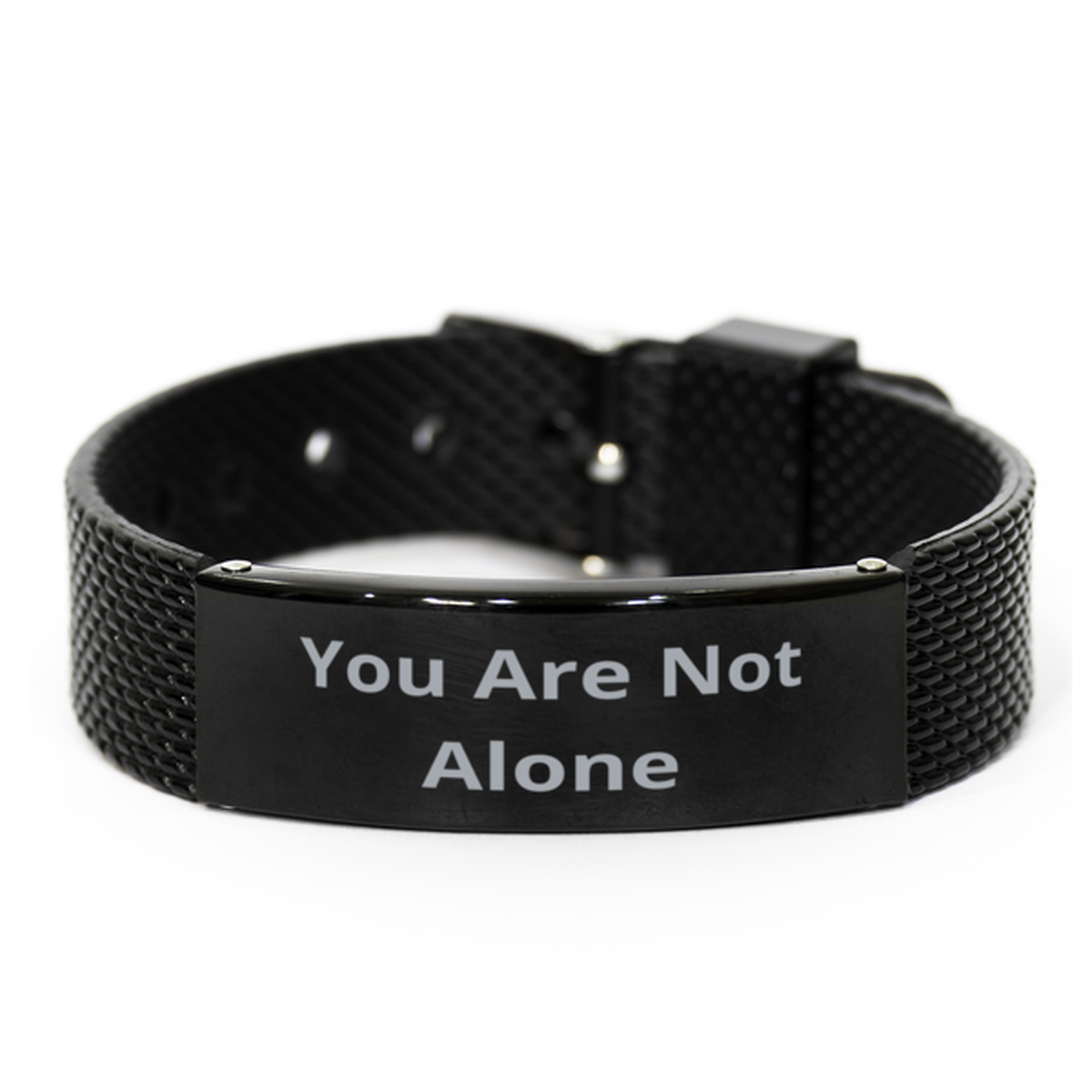 You Are Not Alone, Black Shark Mesh Bracelet. Model 60054