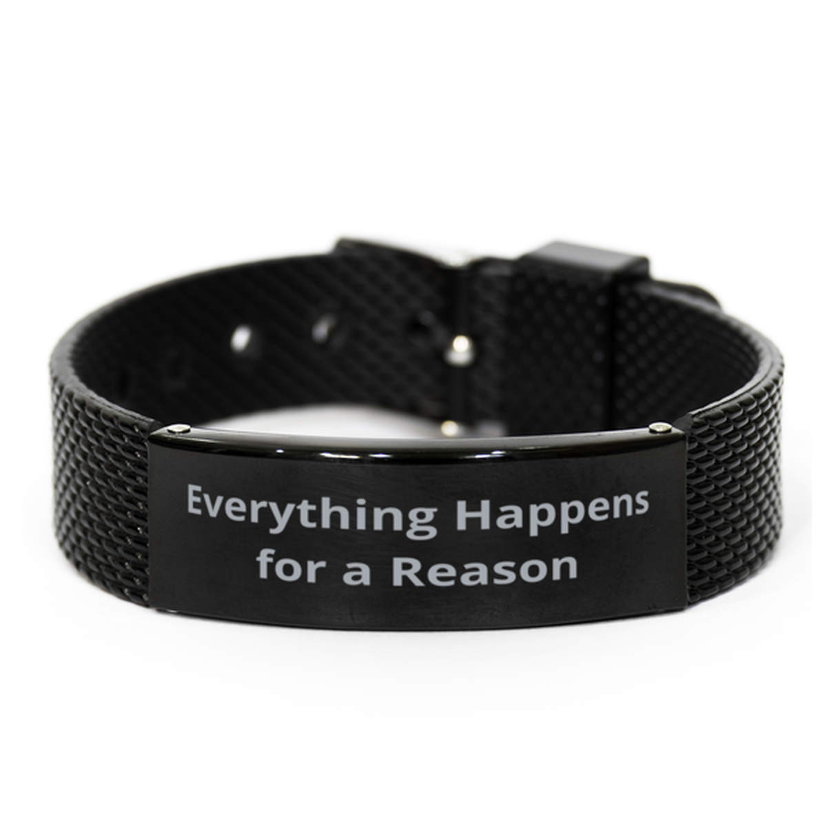 Everything Happens for a Reason, Black Shark Mesh Bracelet. Model 60054