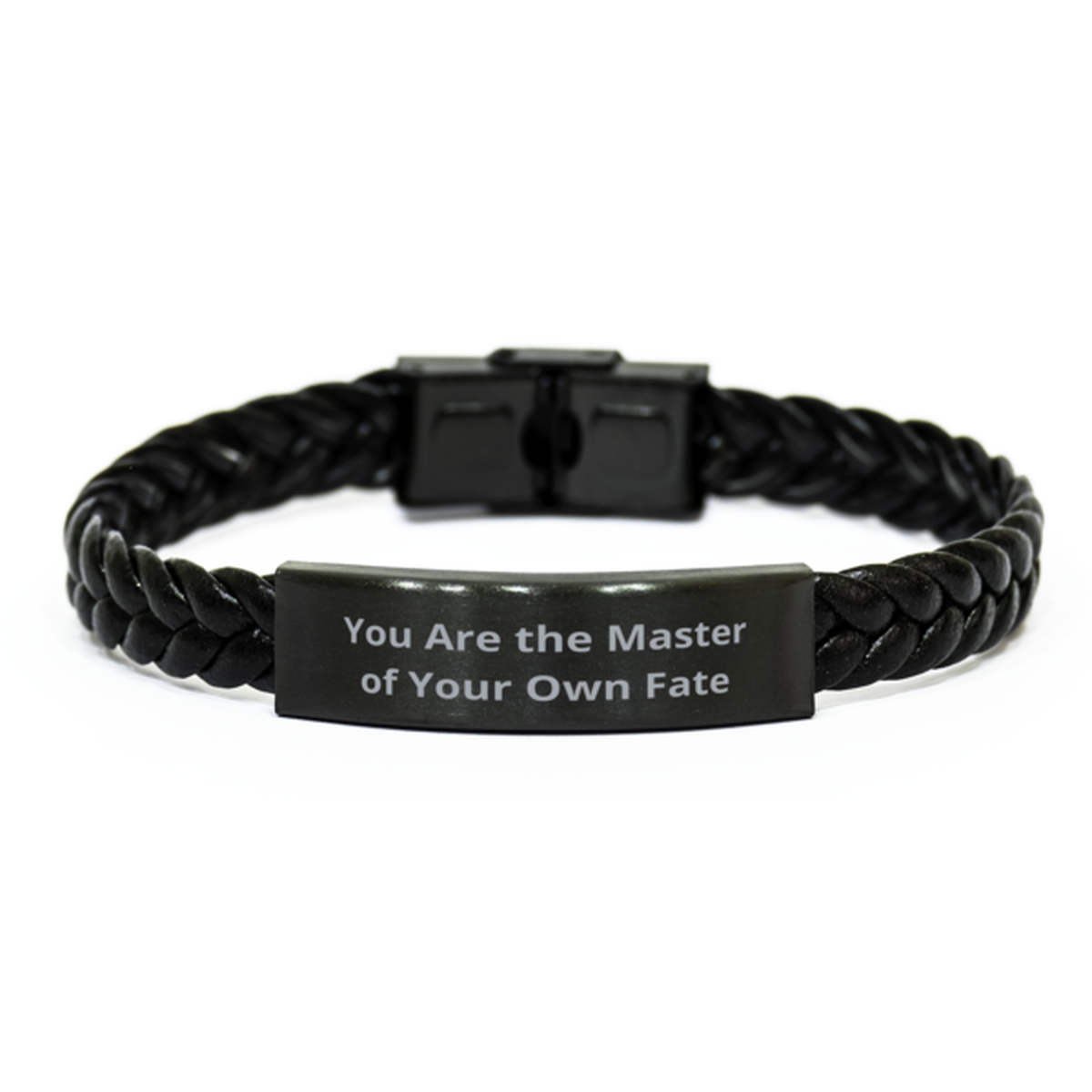 You Are the Master of Your Own Fate, Braided Leather Bracelet. Model 60057