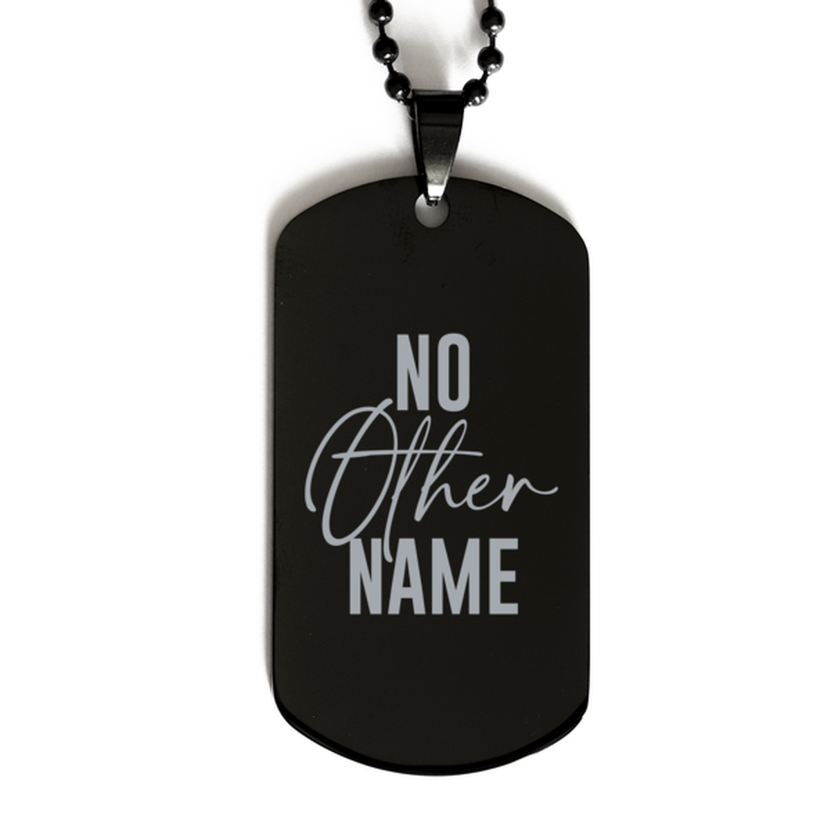 No Other Name, Black Dog Tag Bracelet. Model 60060