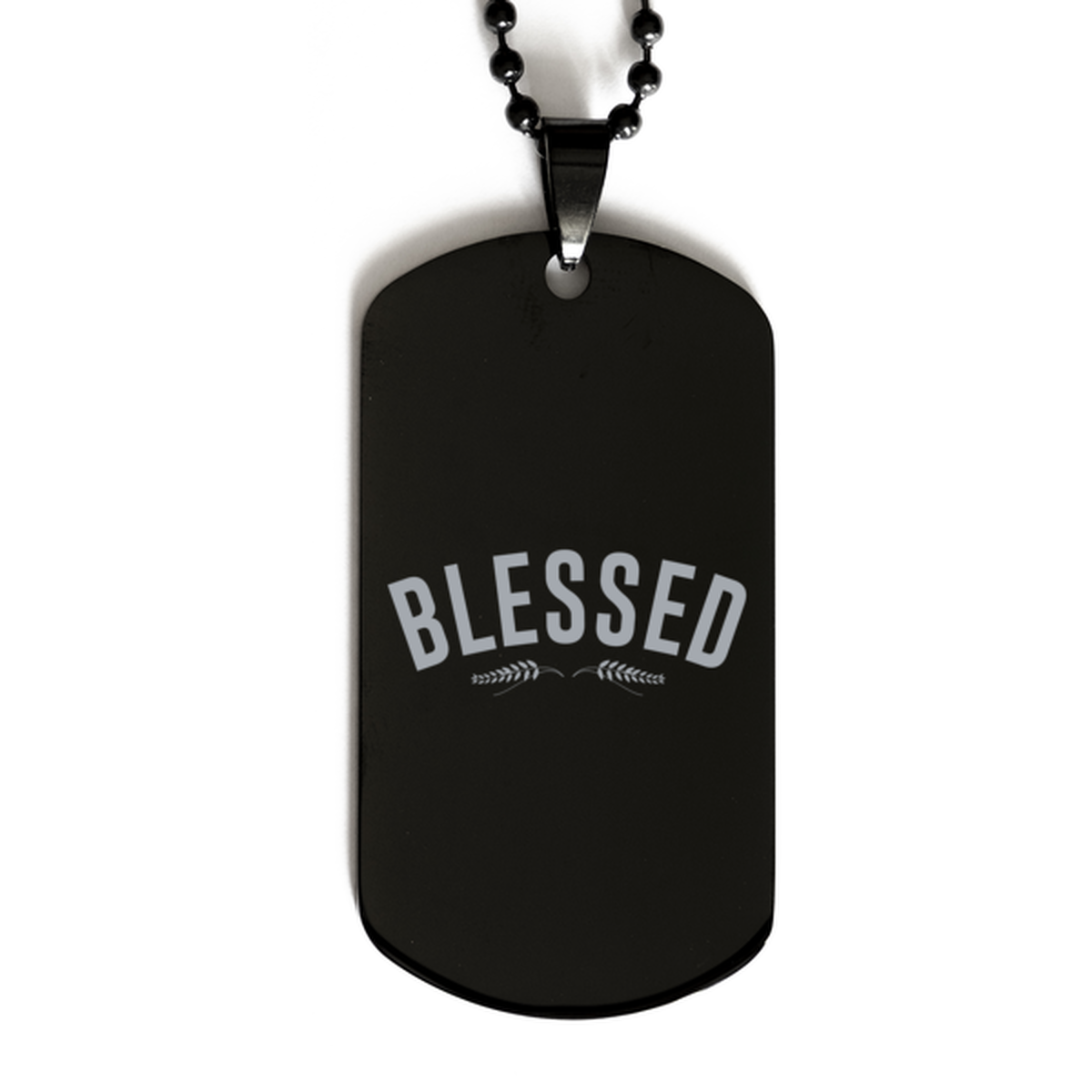 Blessed 2, Black Dog Tag Bracelet. Model 60060