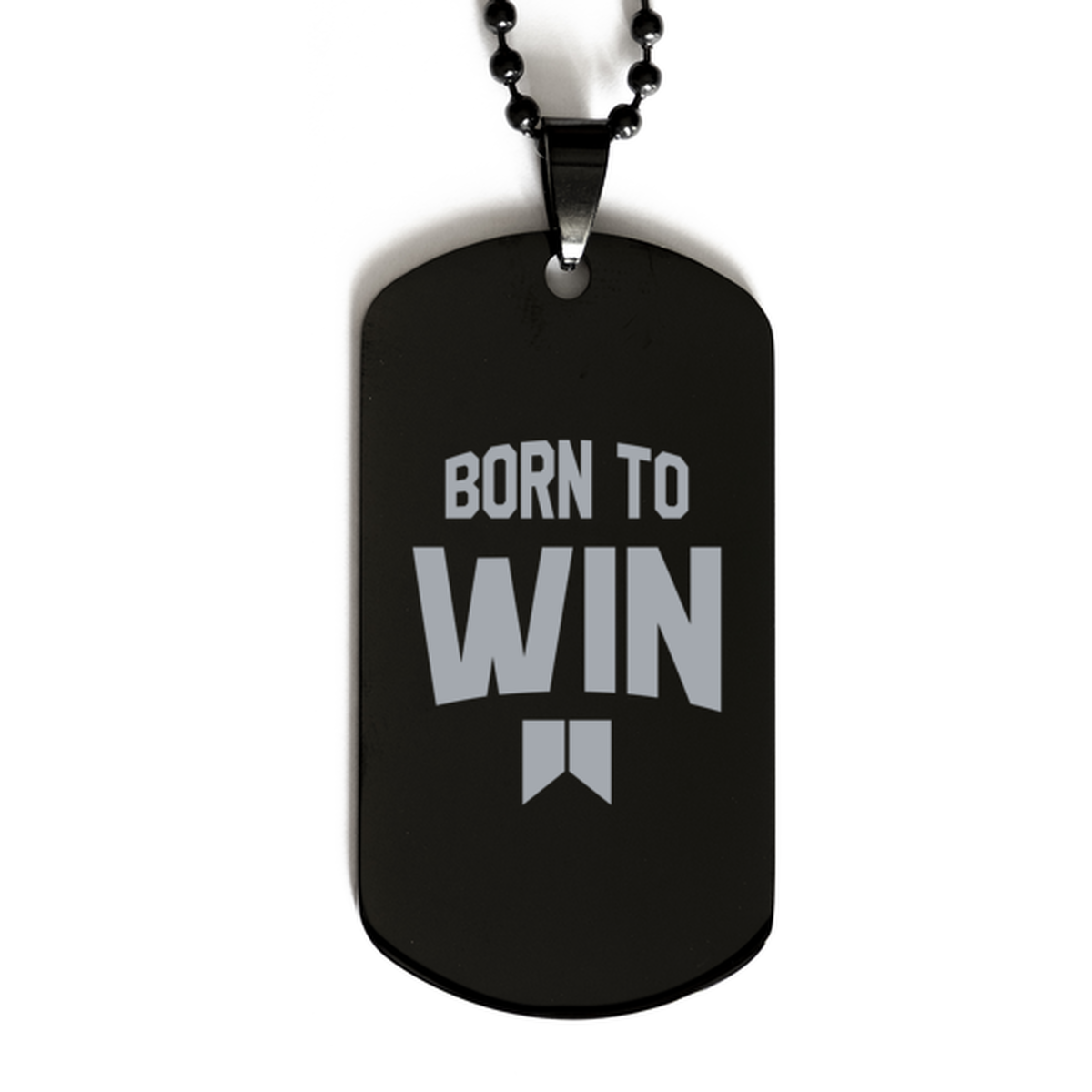 Born to Win, Black Dog Tag Bracelet. Model 60060