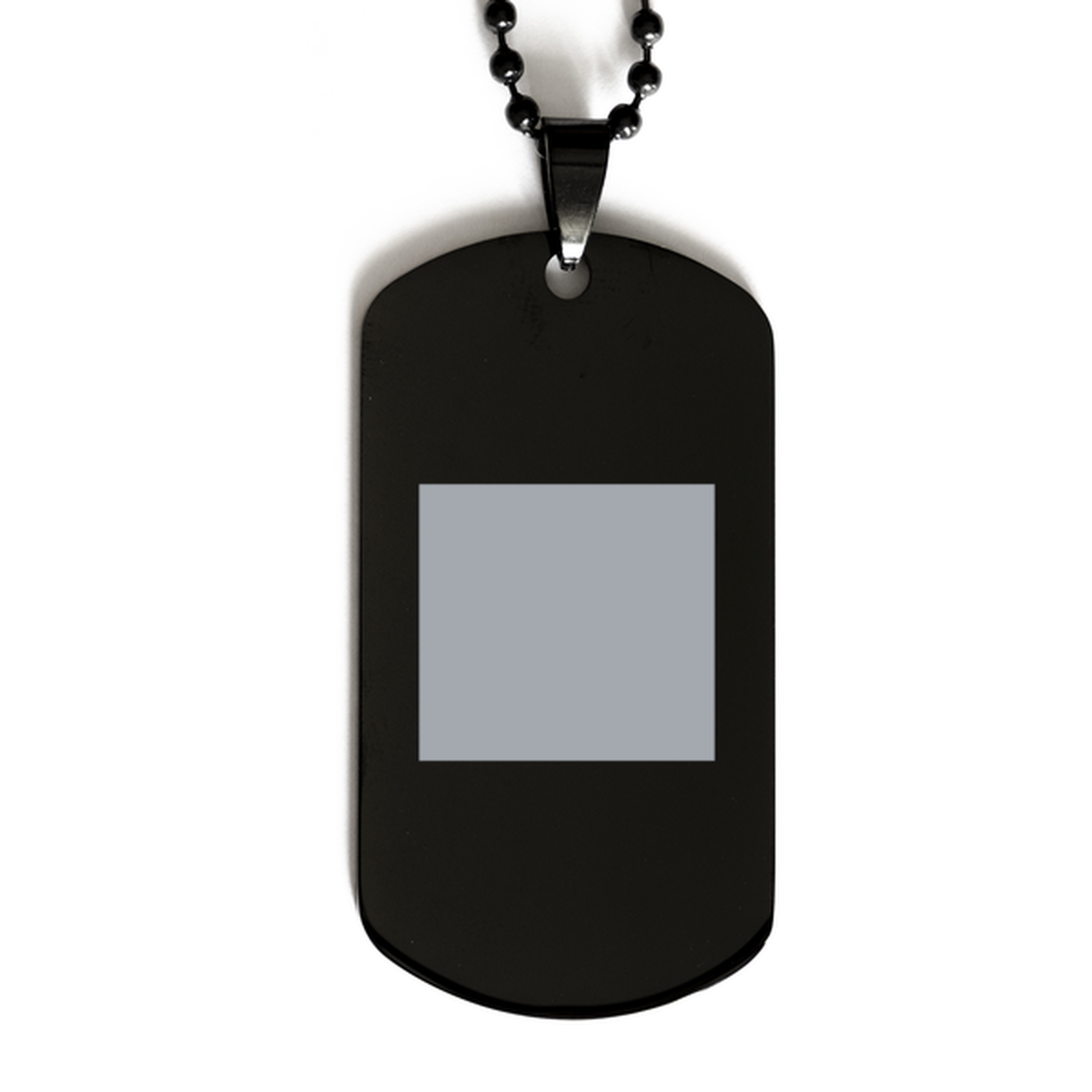 Be the Light, Black Dog Tag Bracelet. Model 60060