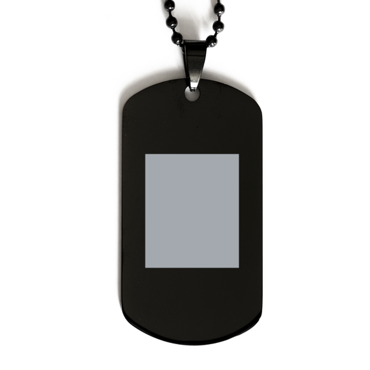 Blessed 4, Black Dog Tag Bracelet. Model 60060