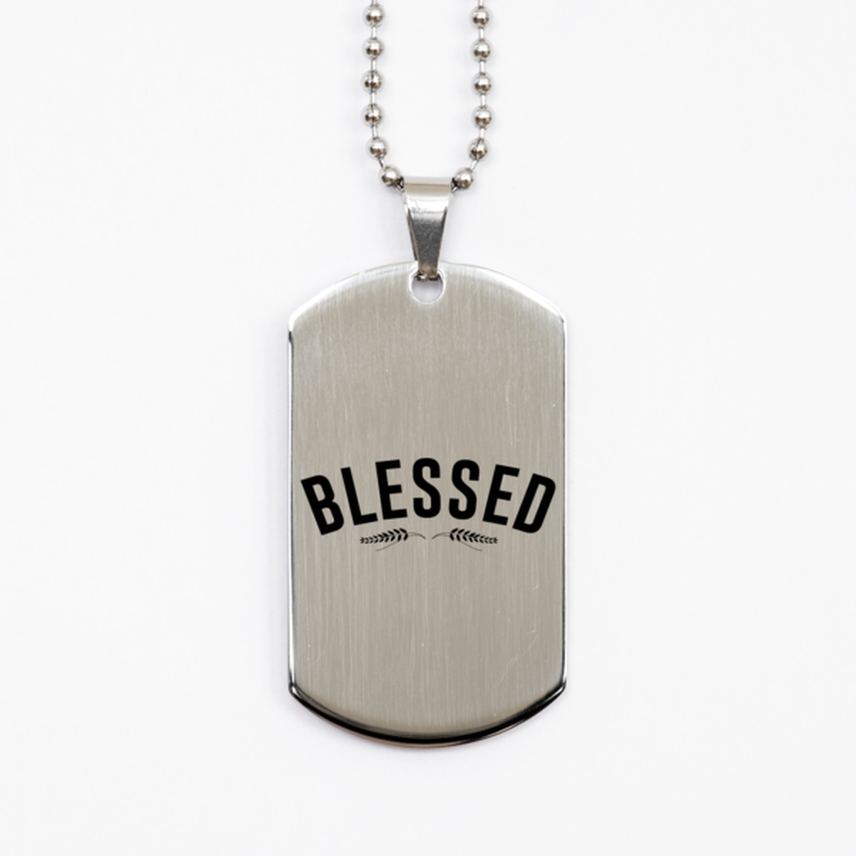 Blessed 2, Silver Dog Tag Bracelet. Model 60061