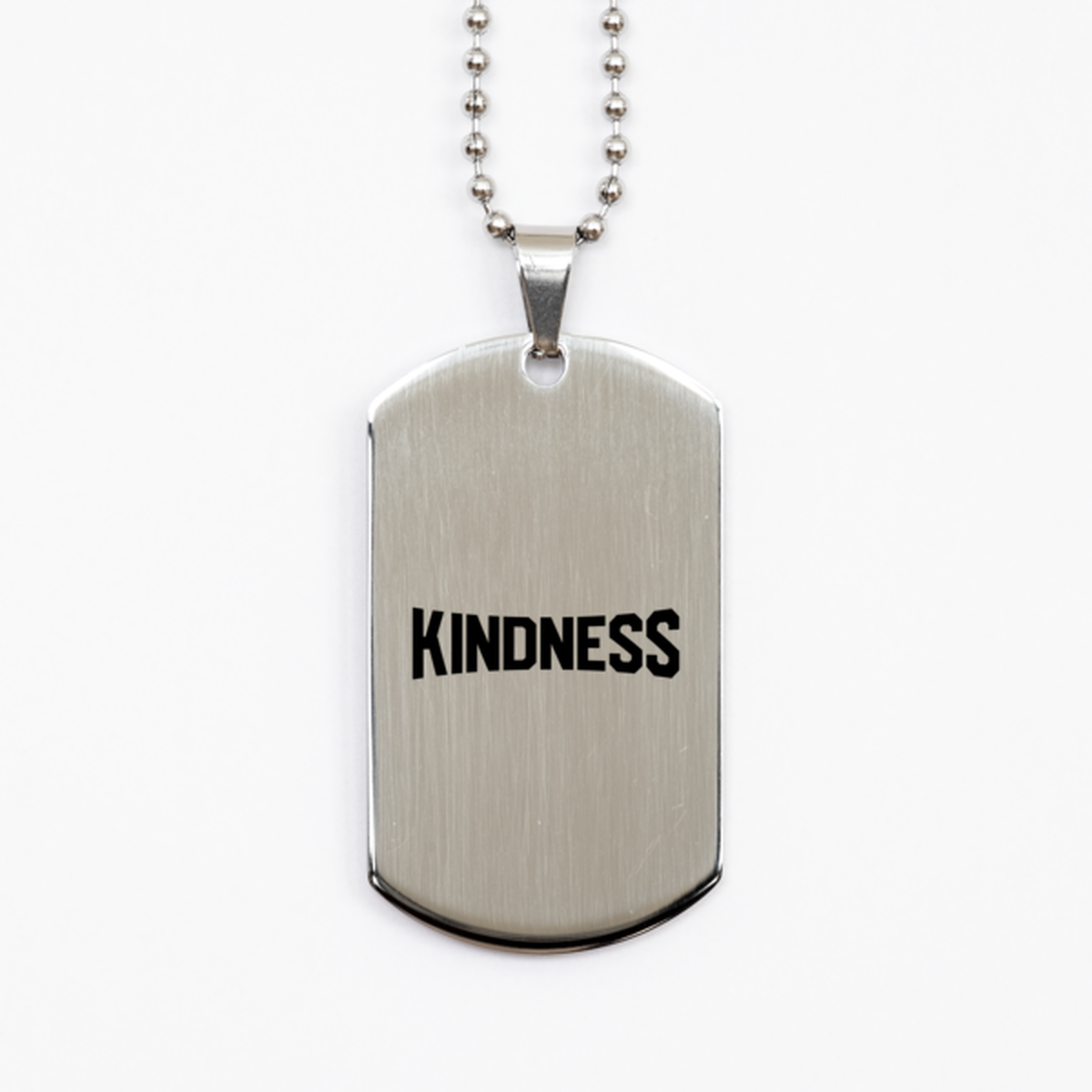 Kindness, Silver Dog Tag Bracelet. Model 60061