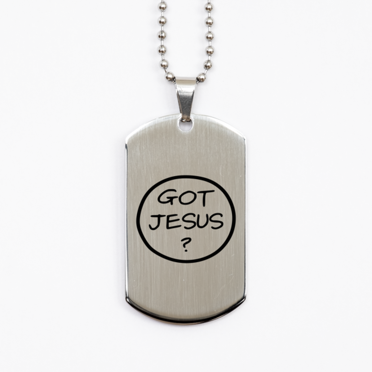 Got Jesus?, Silver Dog Tag Bracelet. Model 60061