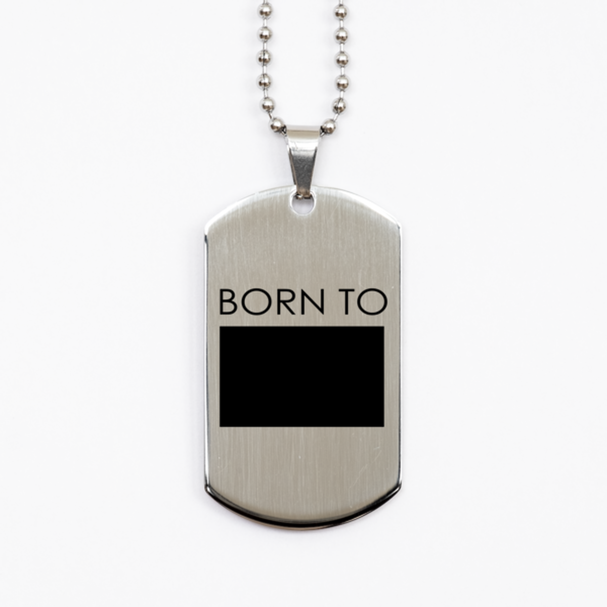 Born to Win, Silver Dog Tag Bracelet. Model 60061