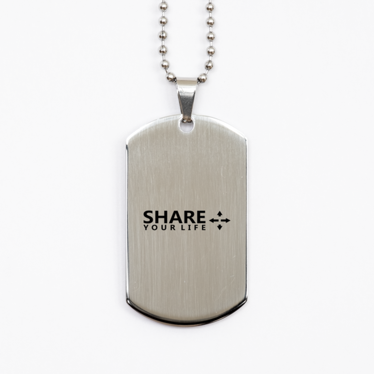 Share Your Life, Silver Dog Tag Bracelet. Model 60061