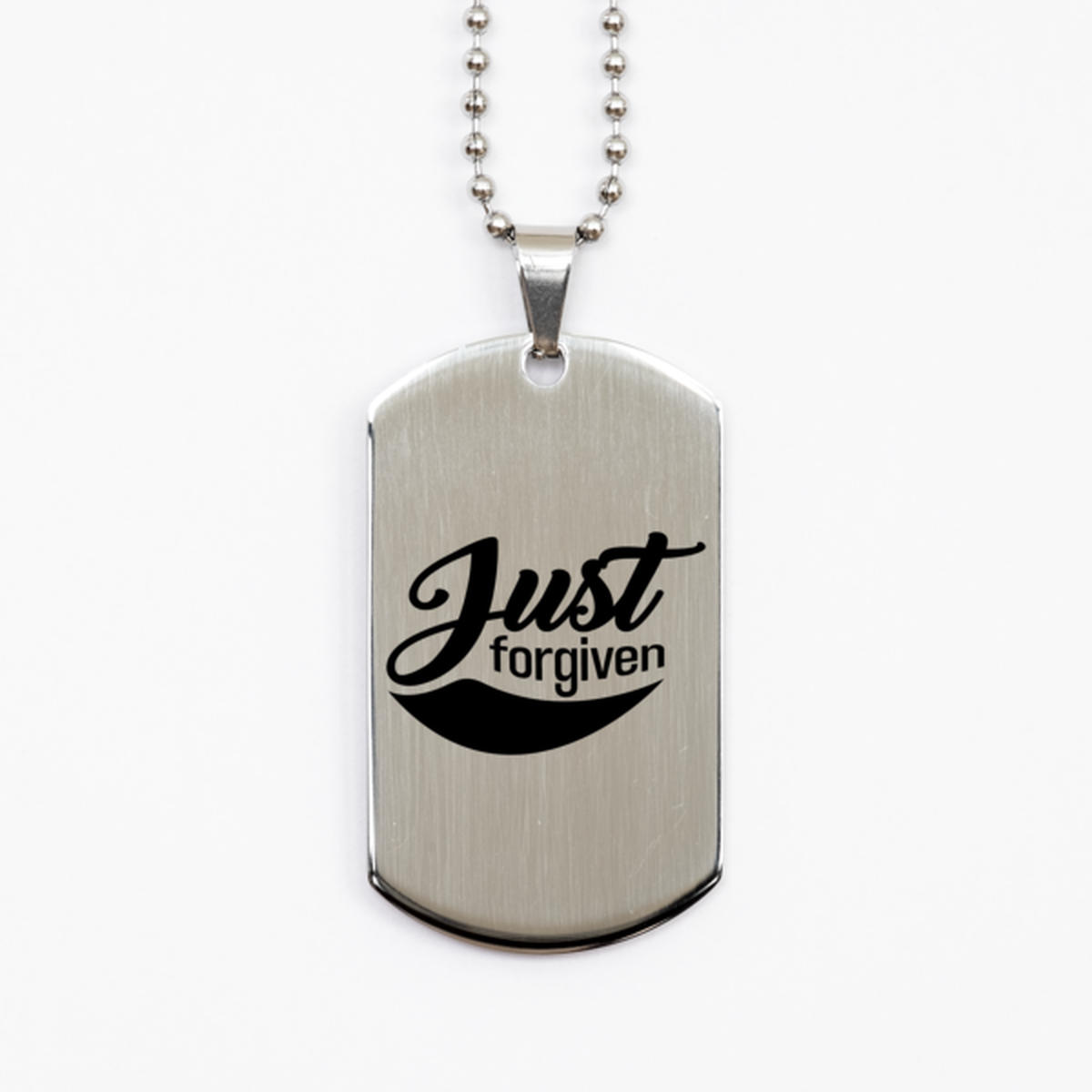 Just Forgiven, Silver Dog Tag Bracelet. Model 60061