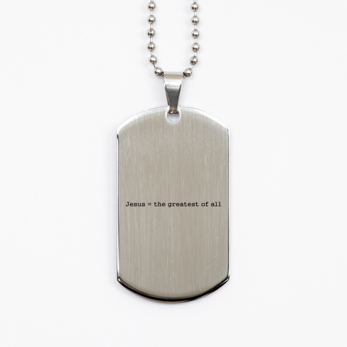 Jesus is the Greatest of All, Silver Dog Tag Bracelet. Model 60061