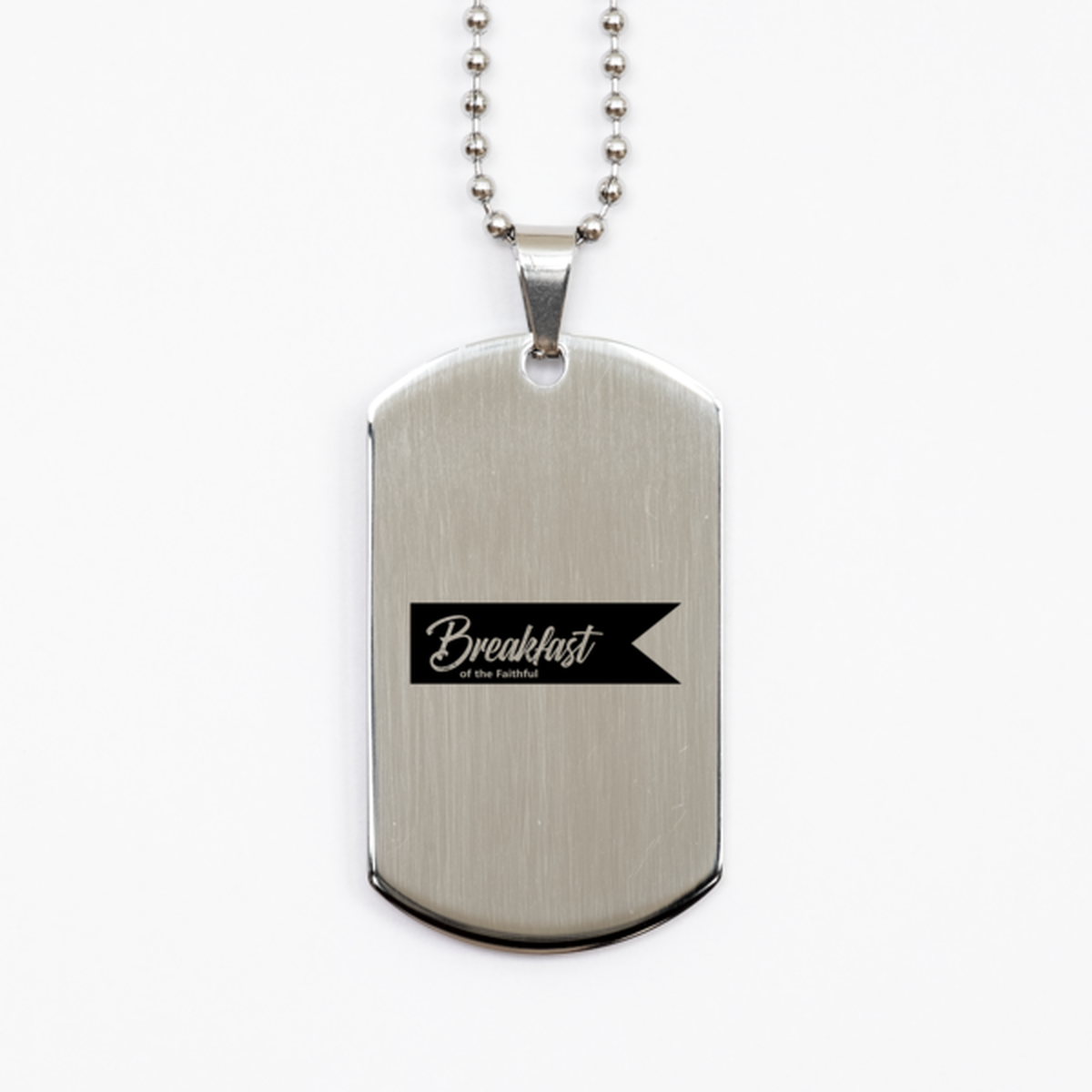 Breakfast of the Fateful, Silver Dog Tag Bracelet. Model 60061