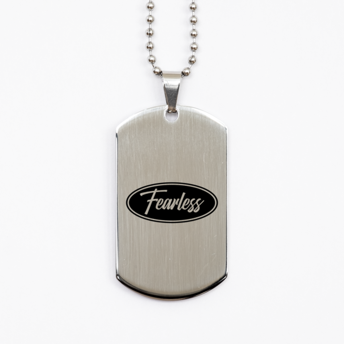 Fearless, Silver Dog Tag Bracelet. Model 60061