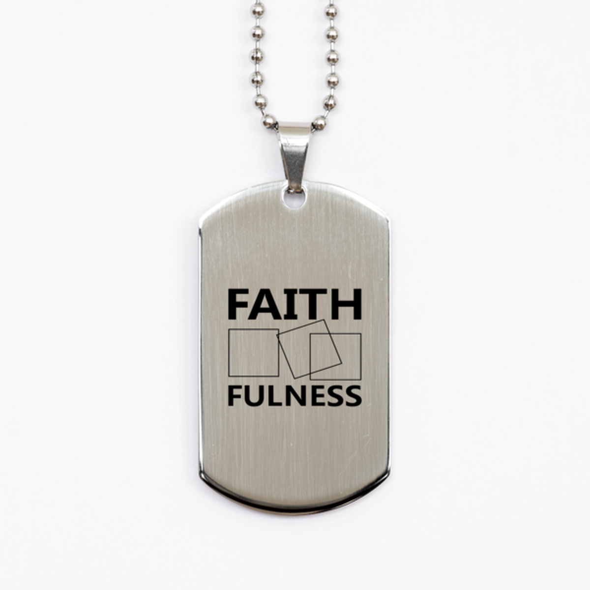 Faithfulness, Silver Dog Tag Bracelet. Model 60061