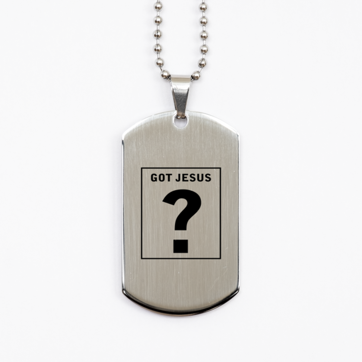 Got Jesus, Silver Dog Tag Bracelet. Model 60061