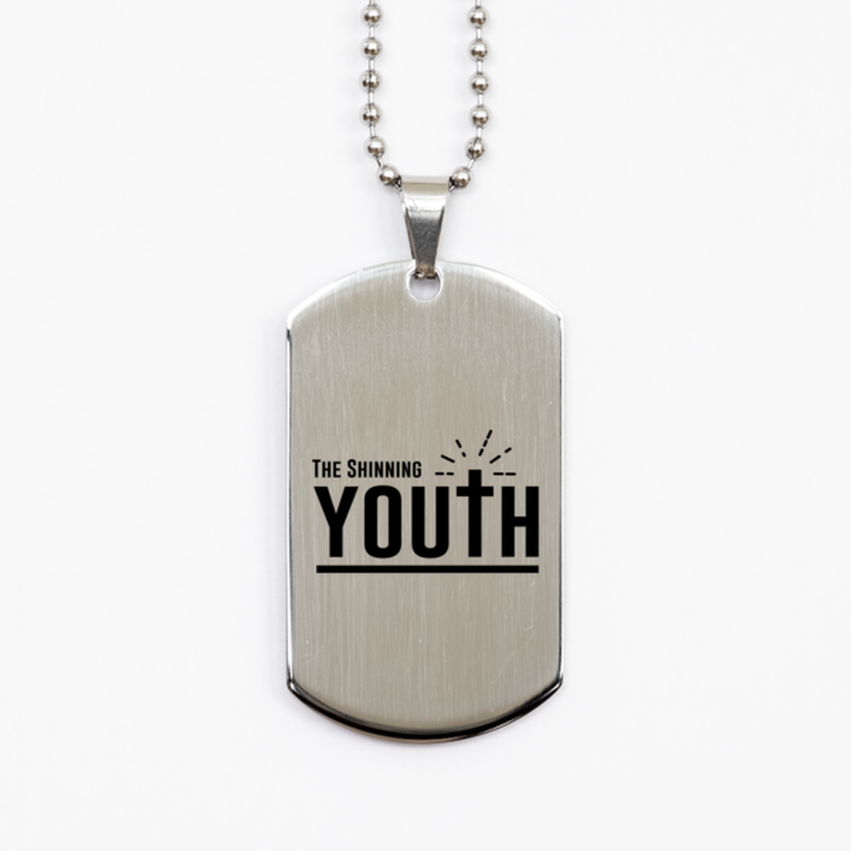 The Shining Youth, Silver Dog Tag Bracelet. Model 60061