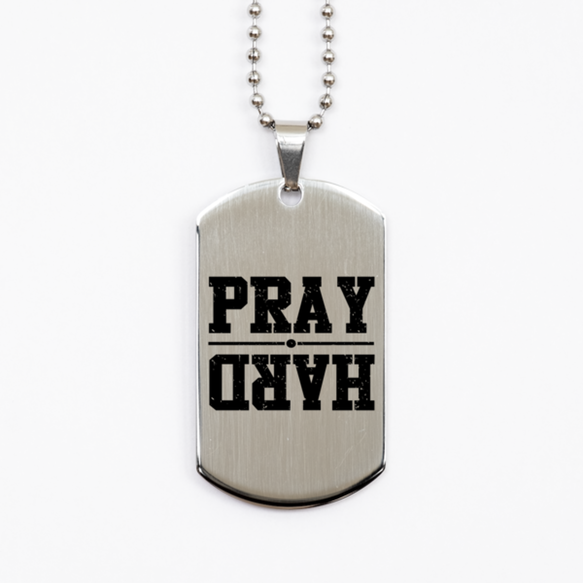 Pray, Silver Dog Tag Bracelet. Model 60061