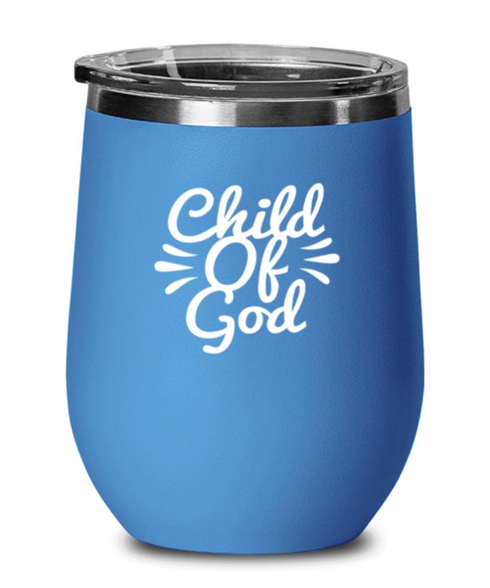 Child of God, blue drinkware metal glass. Model 60062