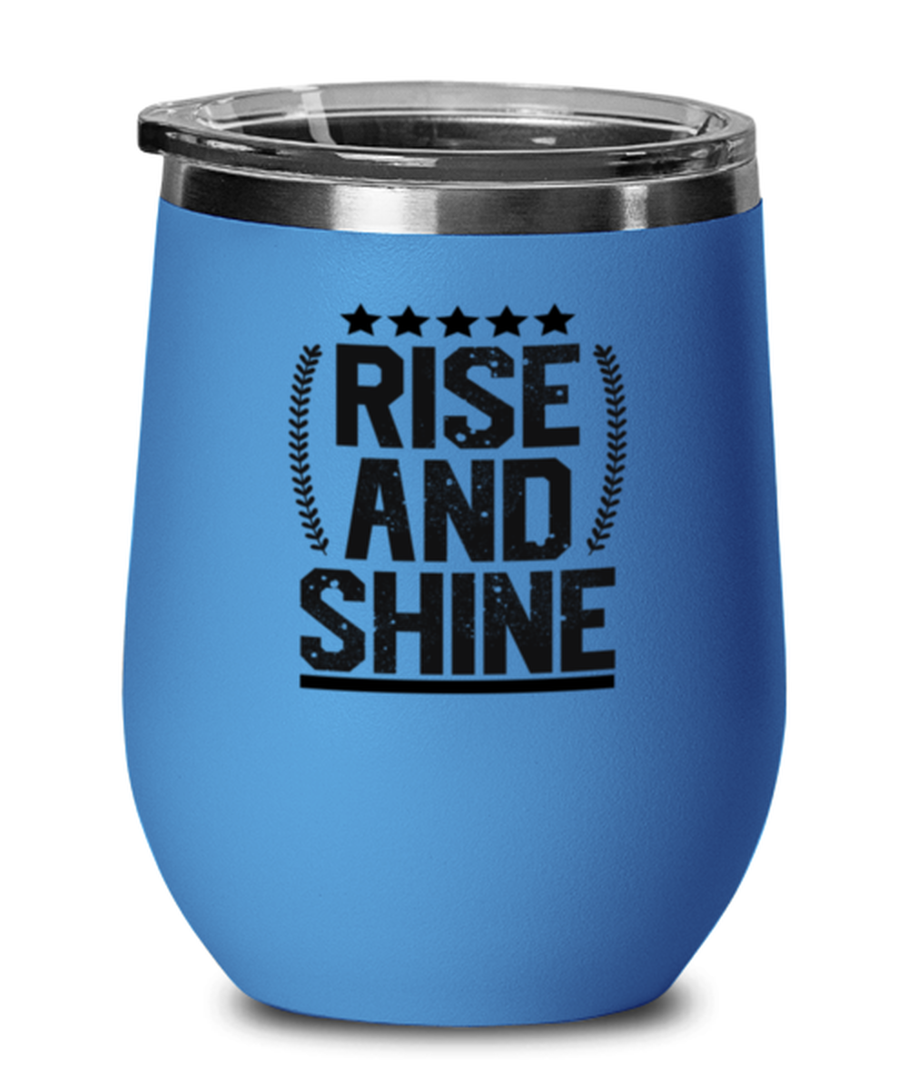 Rise and Shine, blue drinkware metal glass. Model 60062
