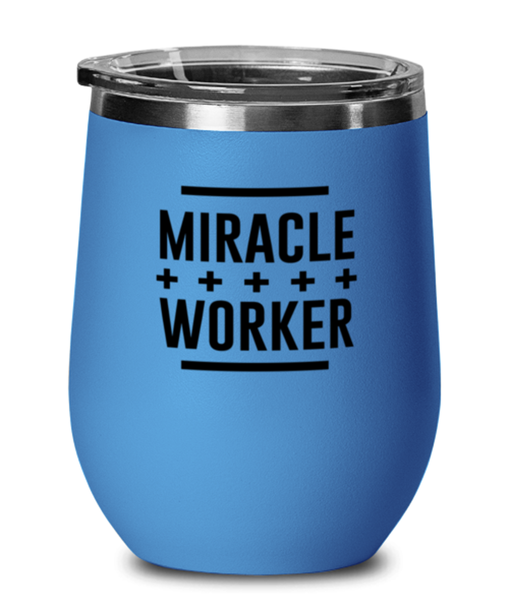 Miracle Plus Worker, blue drinkware metal glass. Model 60062