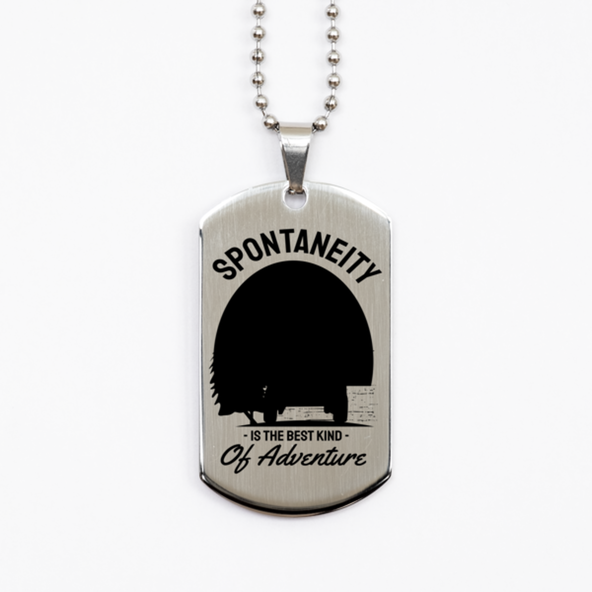 Stay Wild, Silver Dog Tag. Model 60067