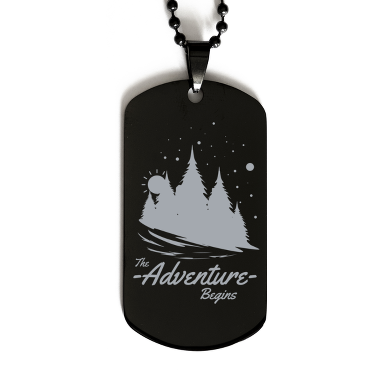 The Adventure Begins, Black Dog Tag. Model 60068
